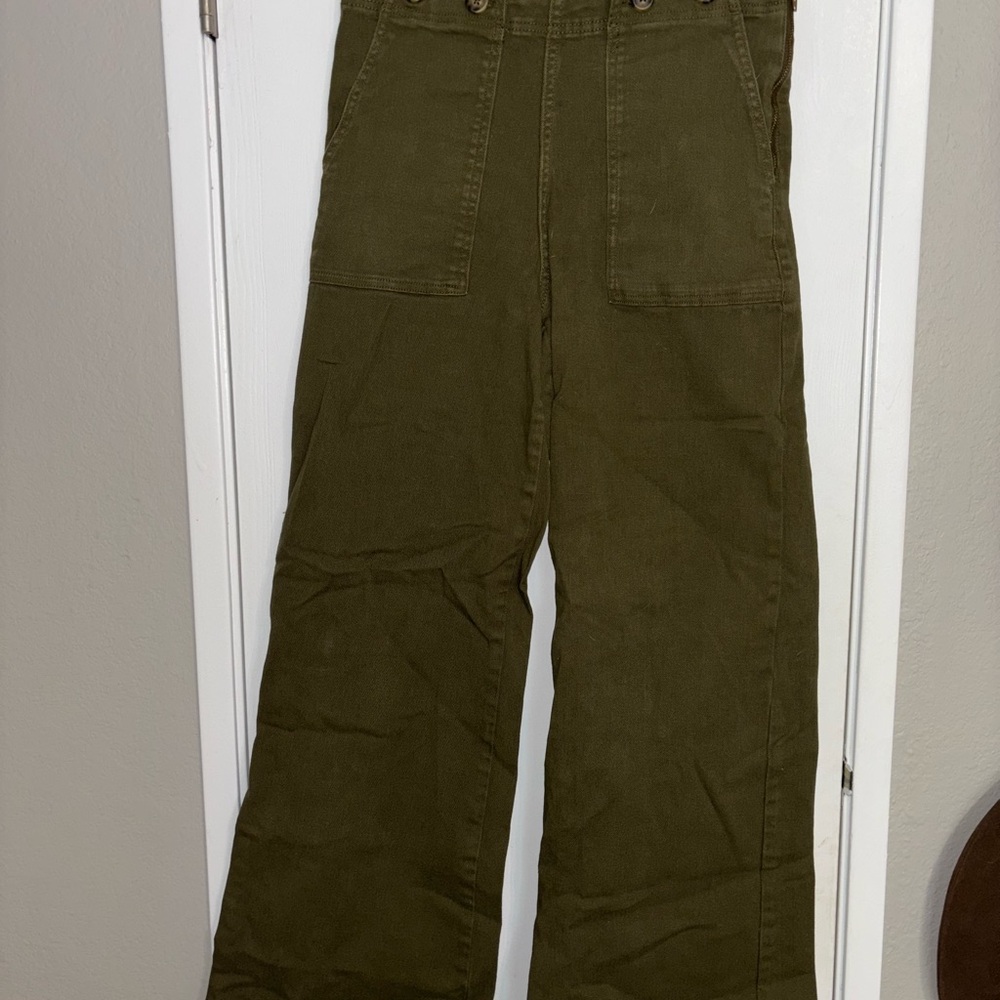 Kensie Olive Flare & Wide Leg Jeans